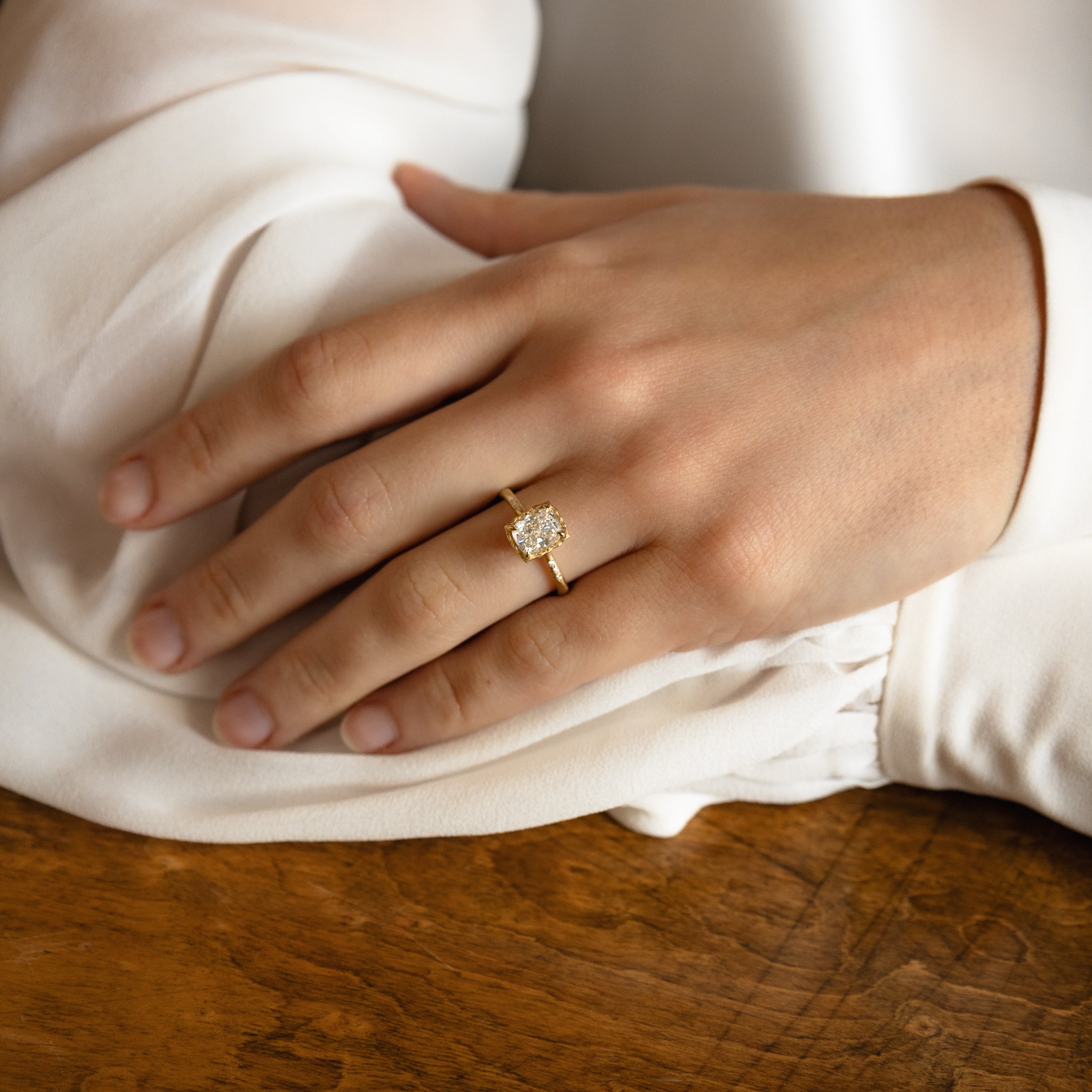 Cushion Lotus Ring - 1.51ct