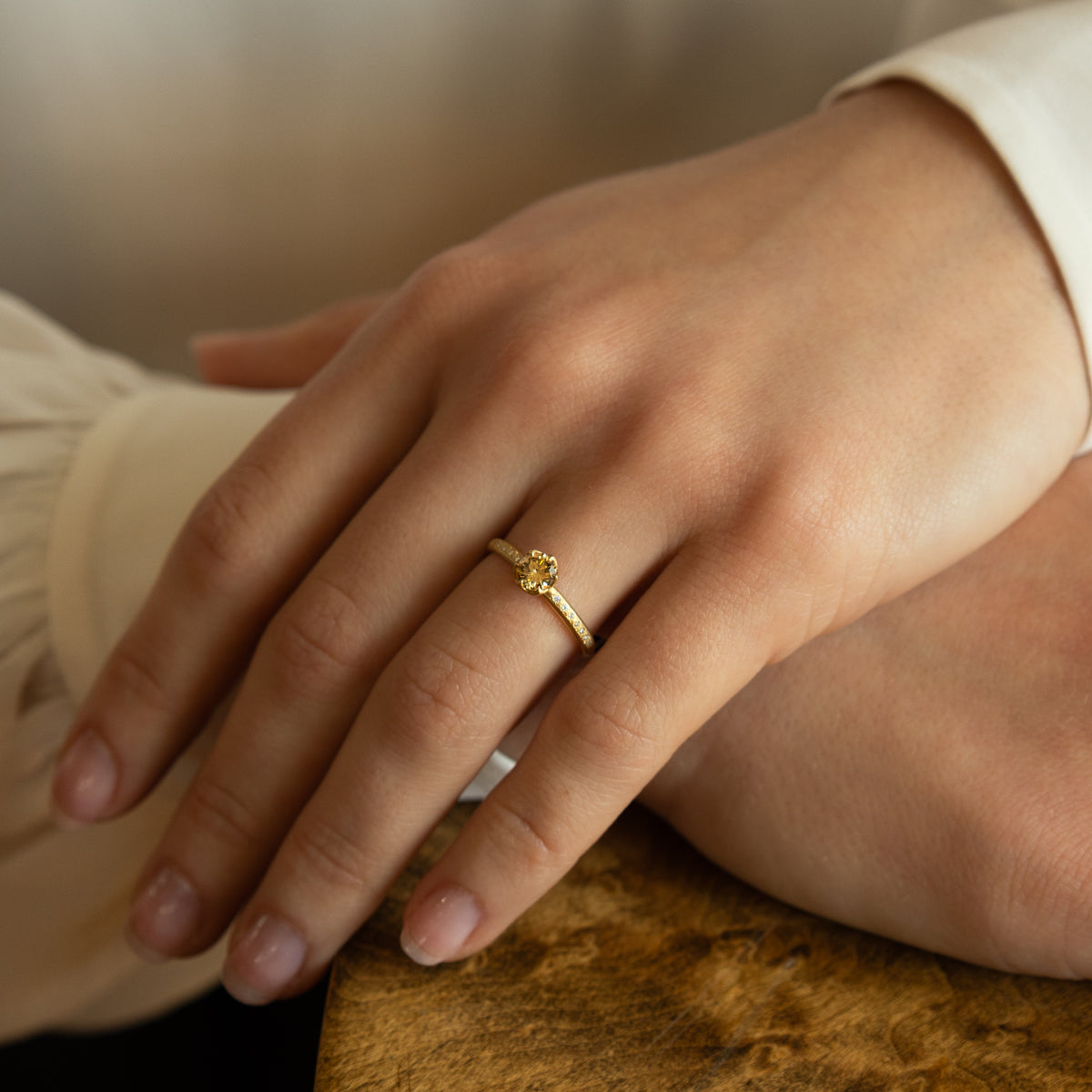 Champagne Honeycomb Ring - 0.47ct