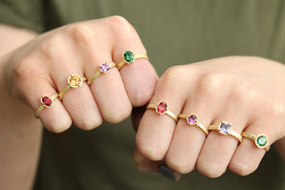 Lavender Sapphire Stacking Ring