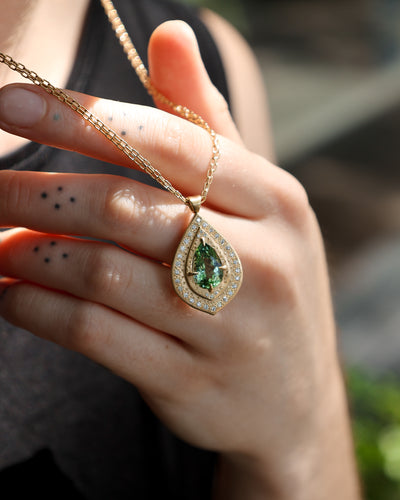 Mint Green Tourmaline Pendant