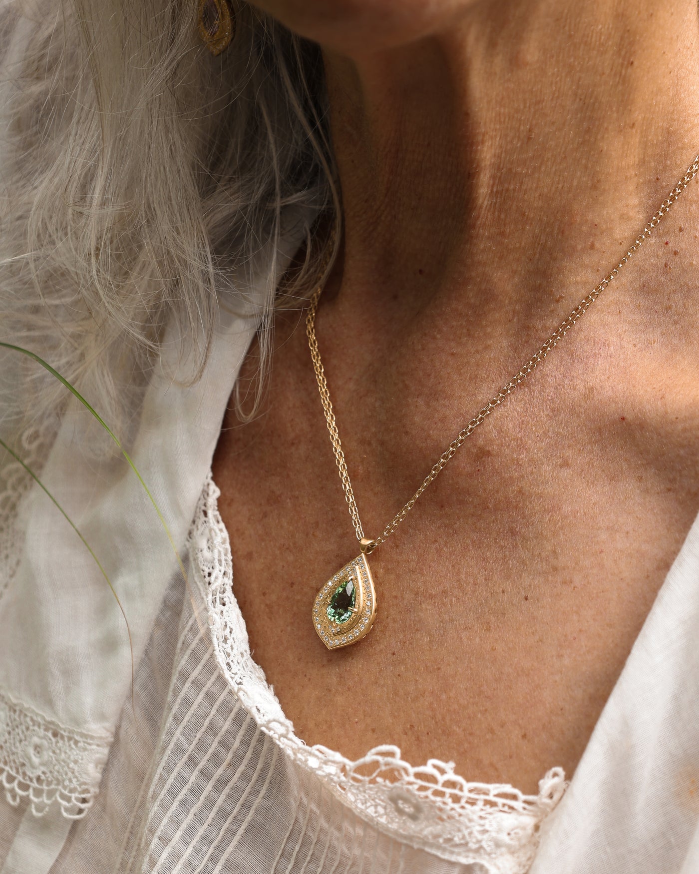 Mint Green Tourmaline Pendant
