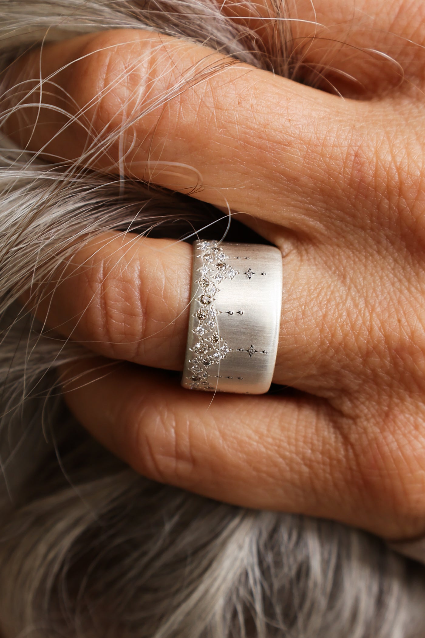 Wide Silver Band