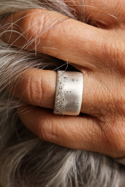 Wide Silver Band