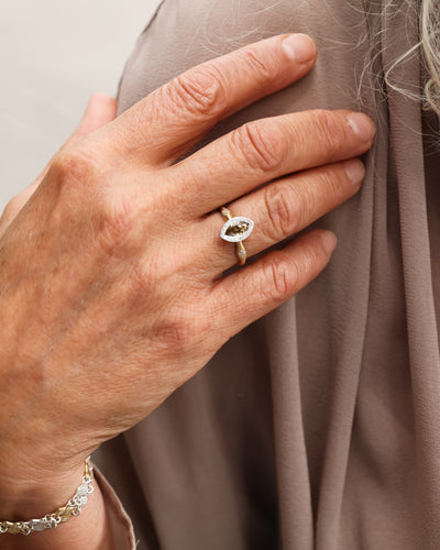 Two-Tone Marquise Ring