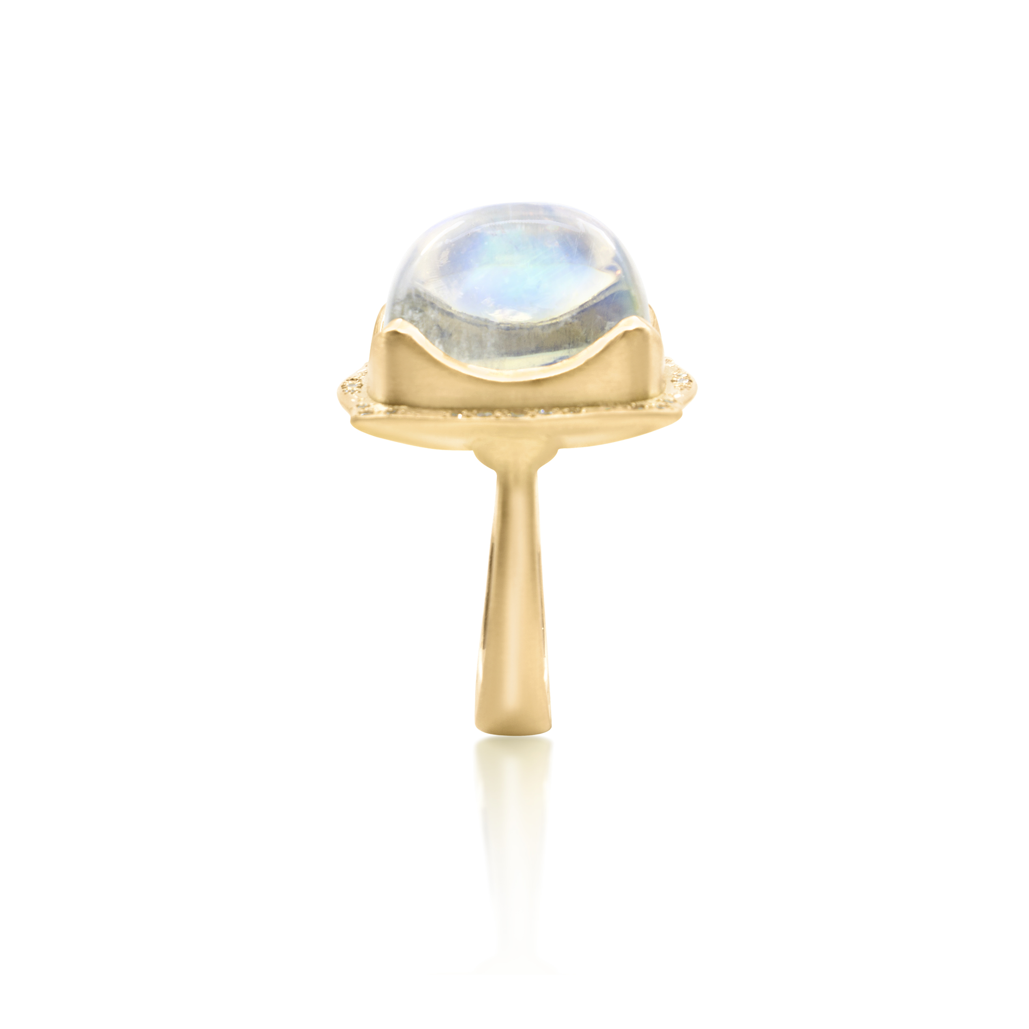Wavy Cushion Moonstone Ring