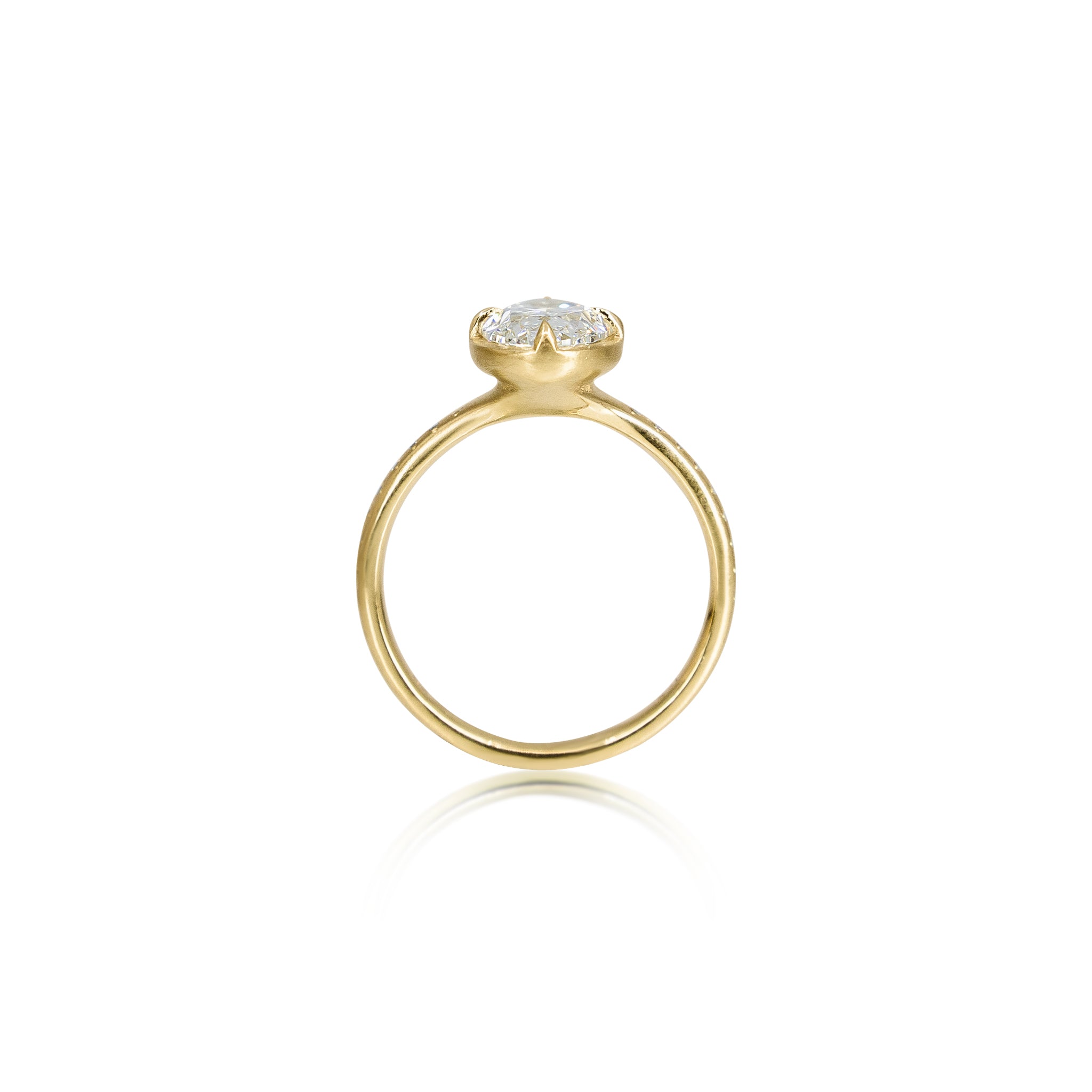 Oval Cut Prong Succession Ring