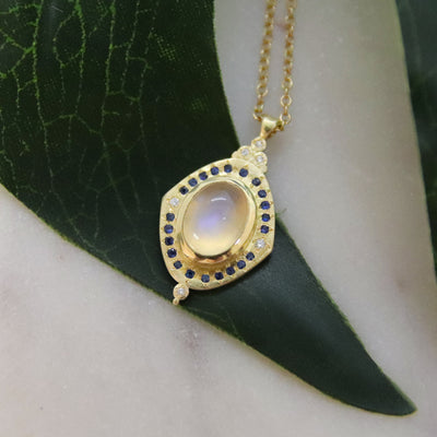 Gold Moonstone Pendant