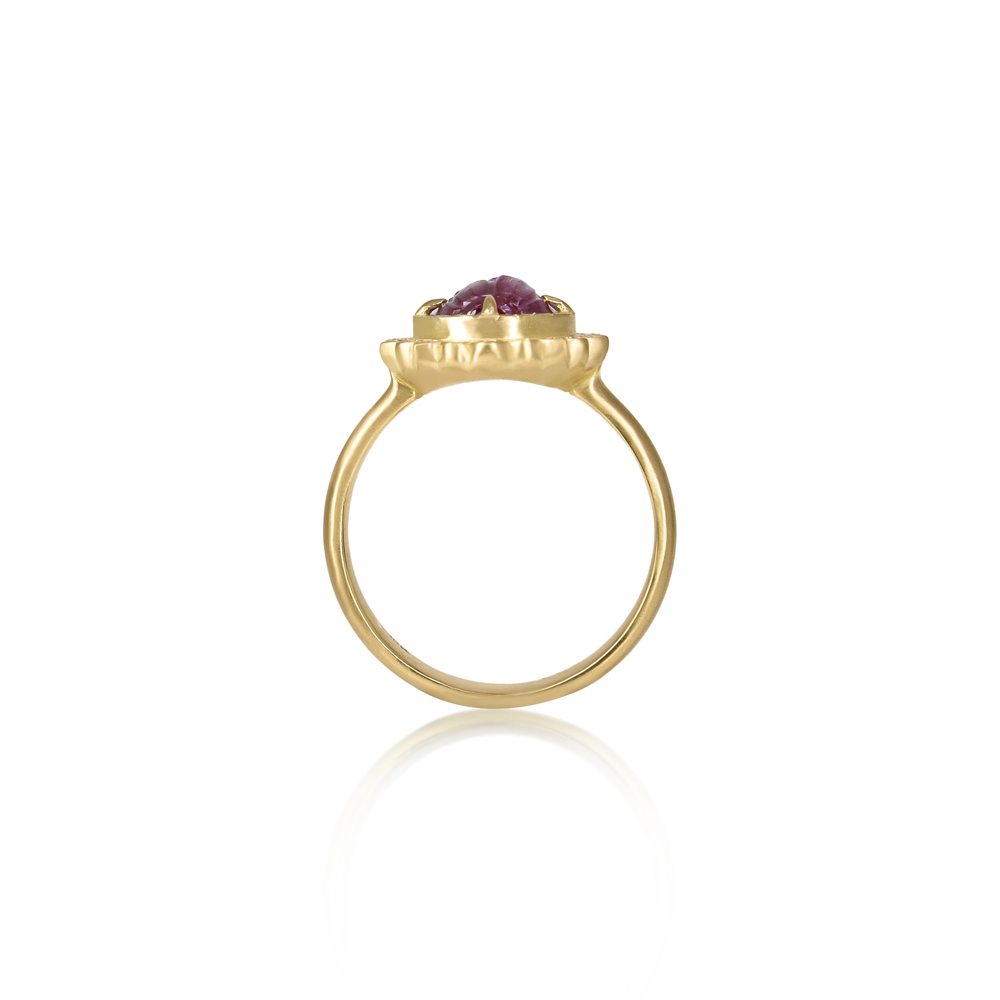 Carved Ruby Ring