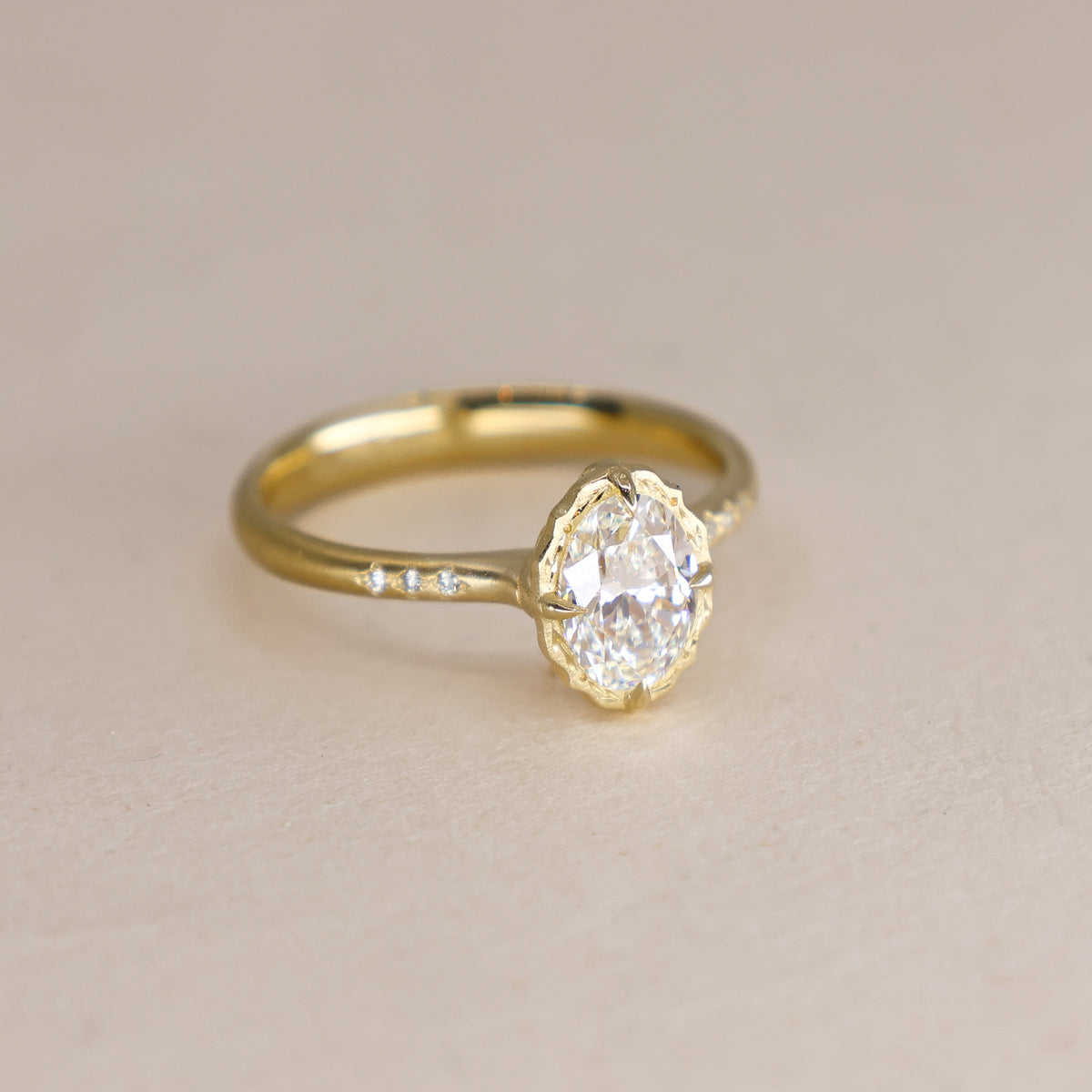Oval Lotus Ring - 1.00ct