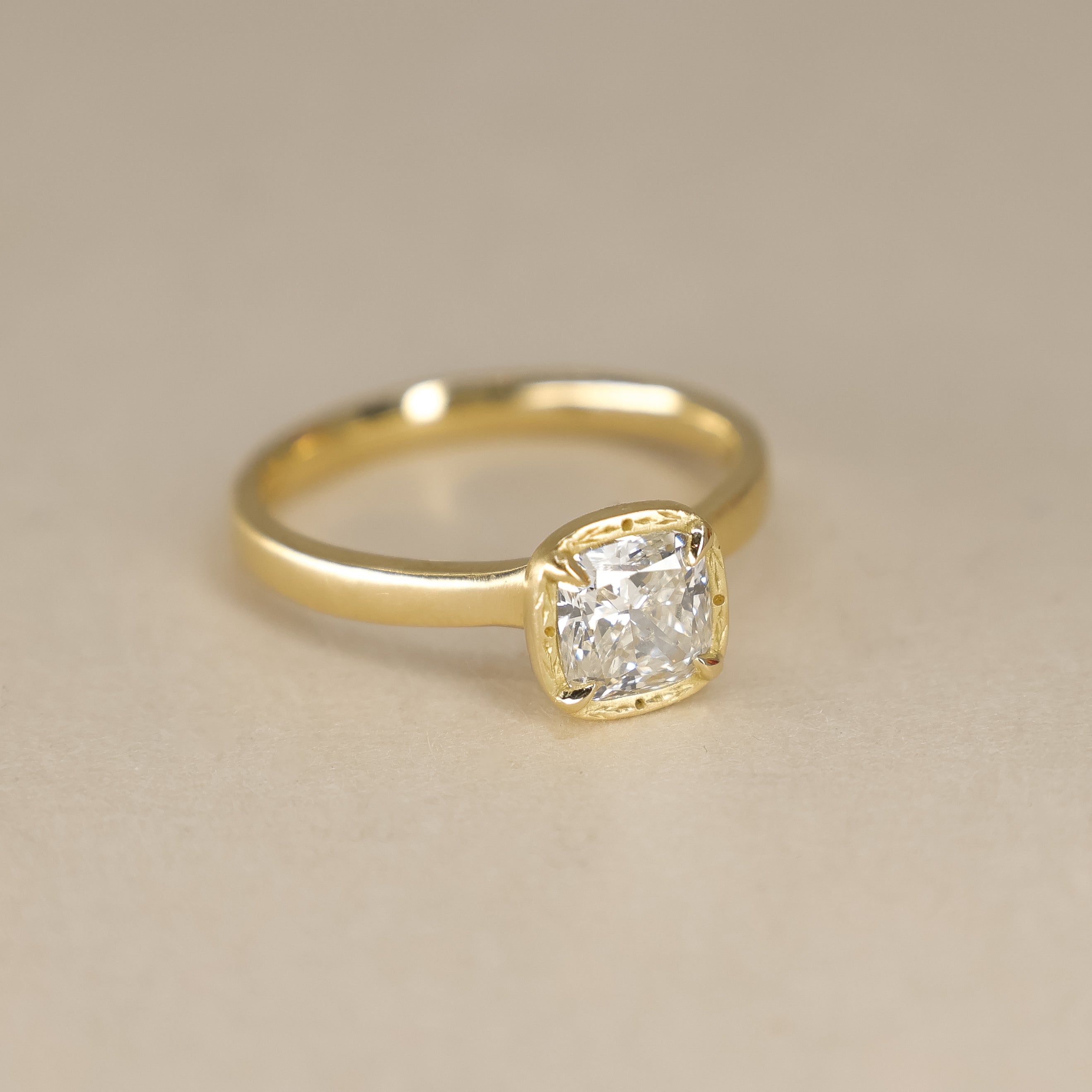 Cushion Diamond Stackable Ring - 1.02ct