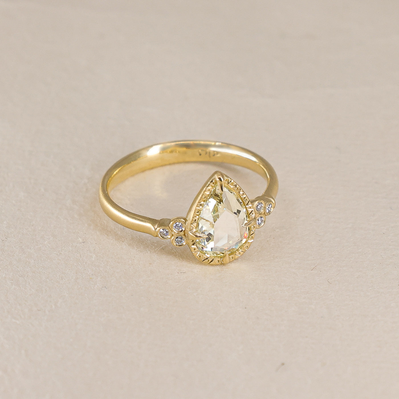 Pear Luna Ring