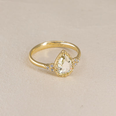 Pear Luna Ring