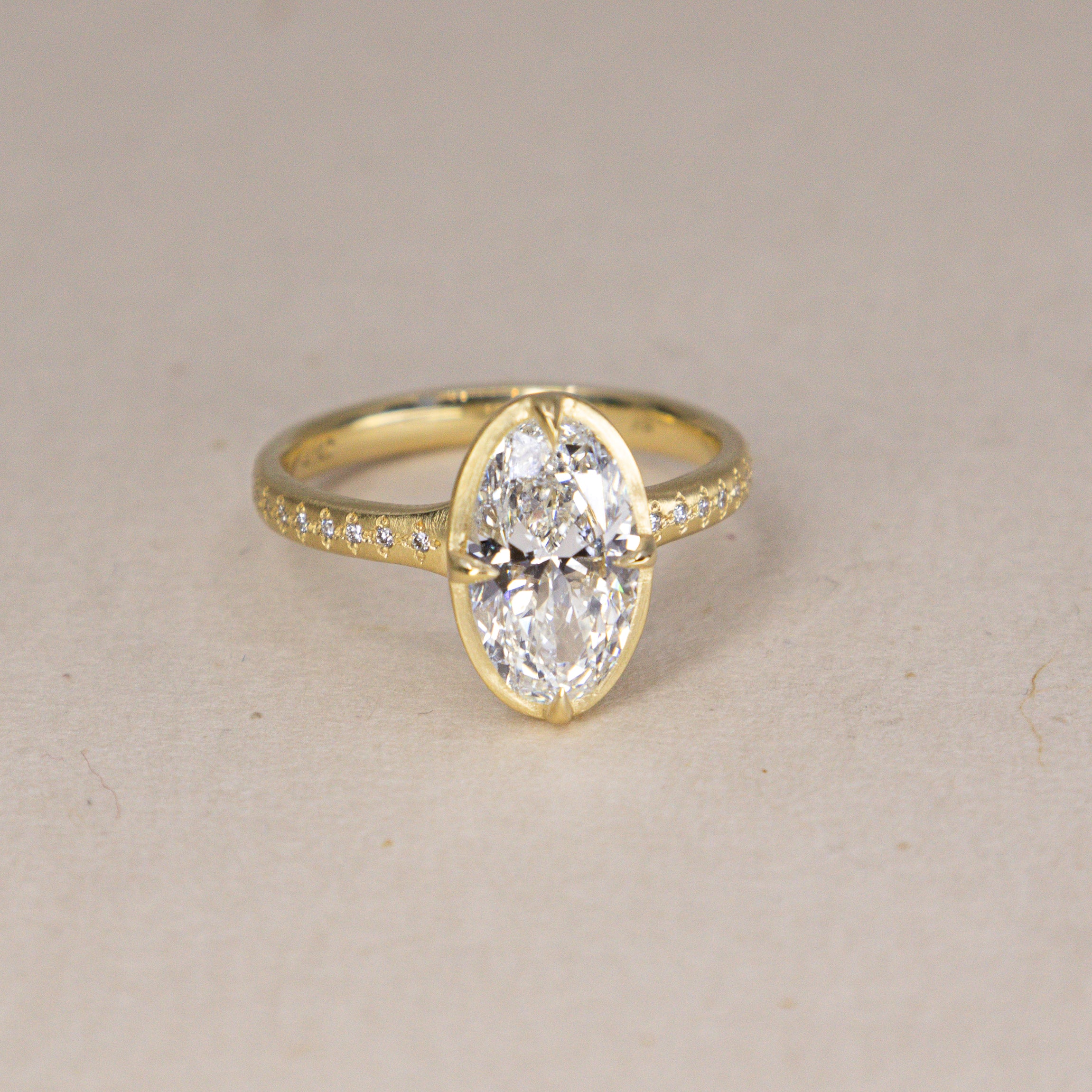 Oval Cut Prong Succession Ring