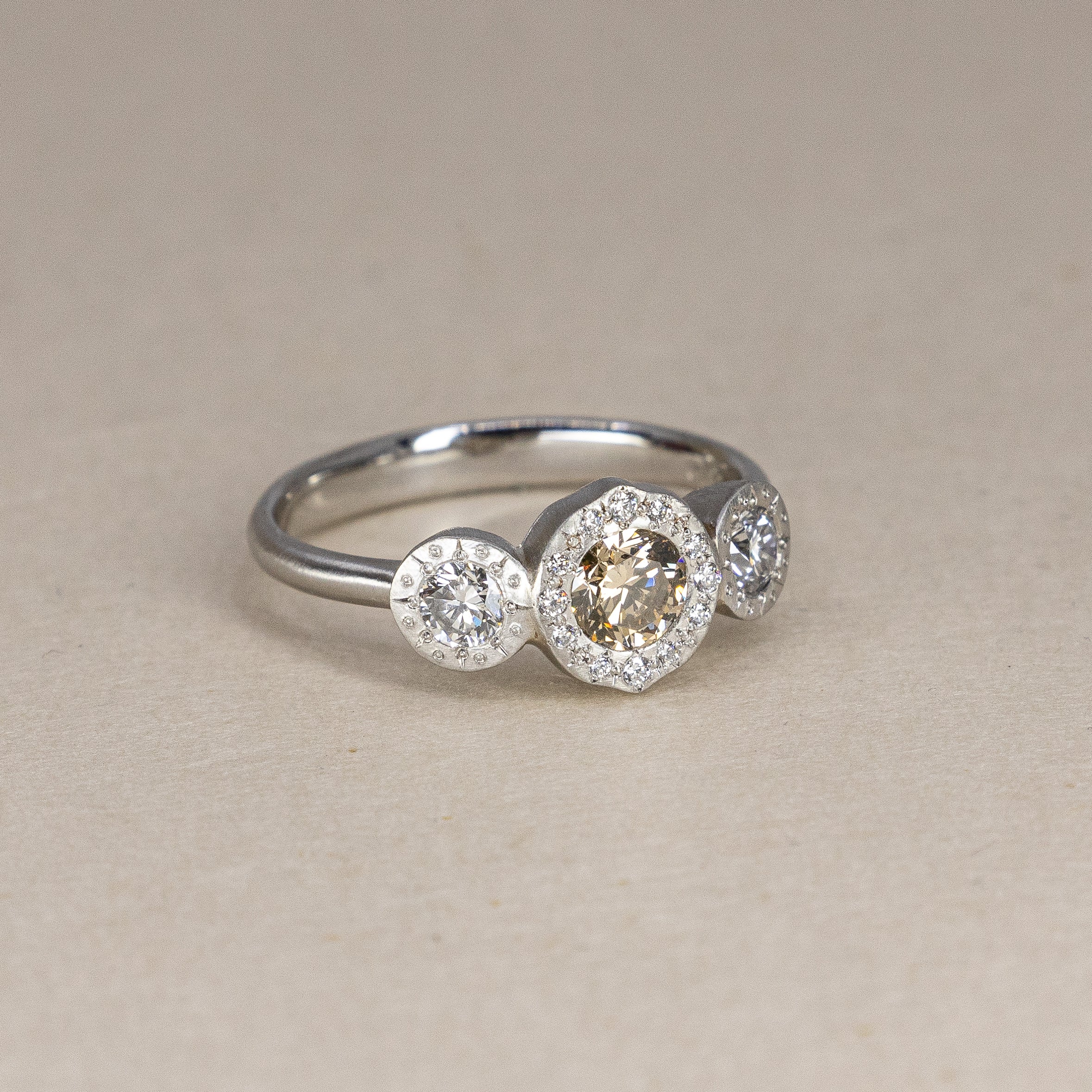 Horizon Three-Stone Ring