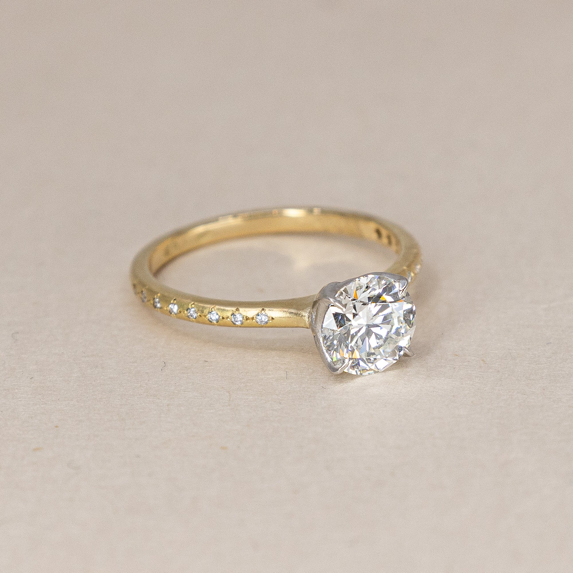 Rosehip Ring with Platinum Prongs