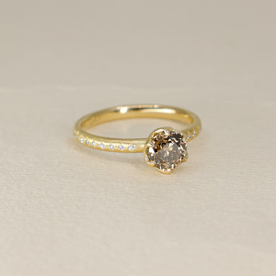 Chocolate Diamond Honeycomb Ring