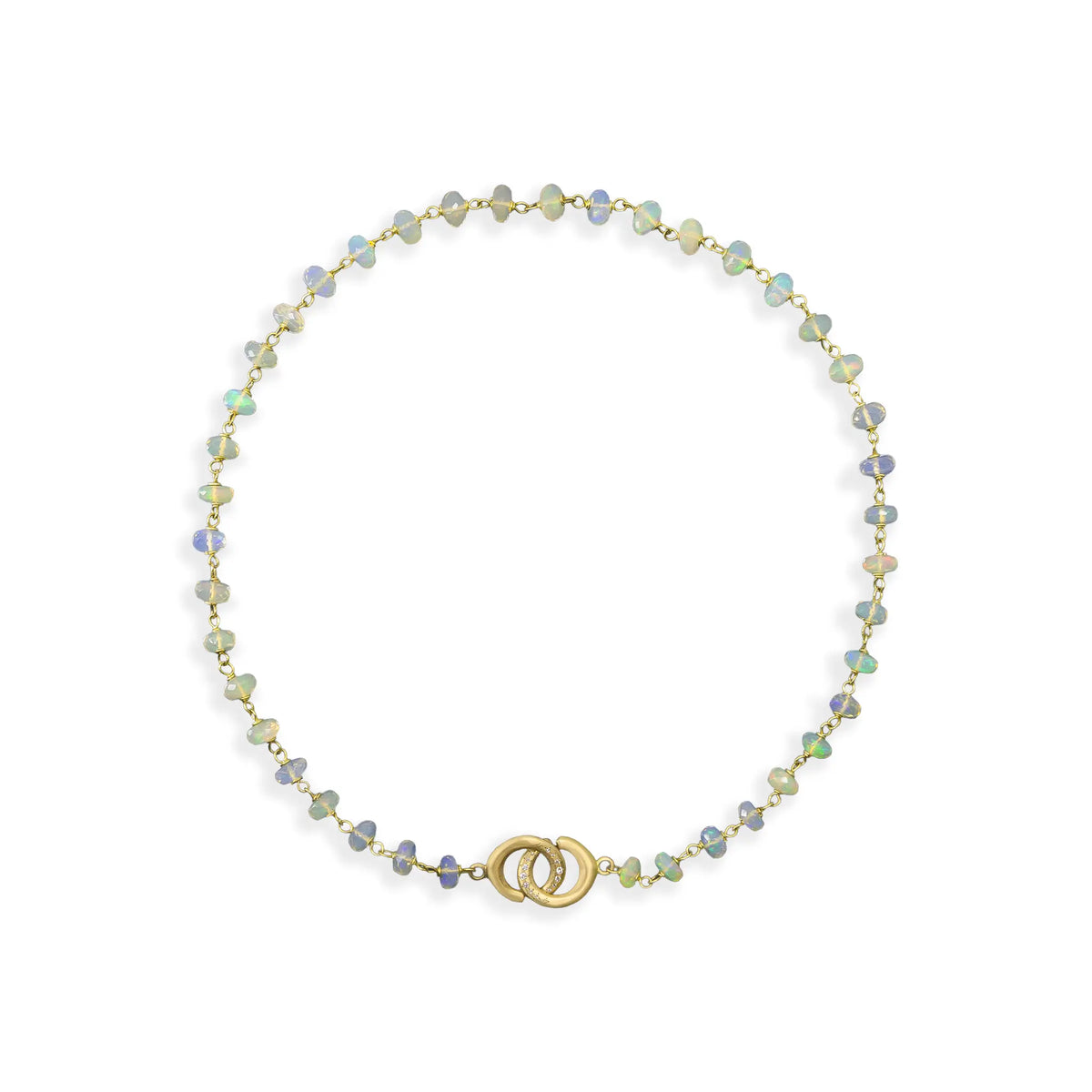 Opal Beaded Necklace - 16 Inches