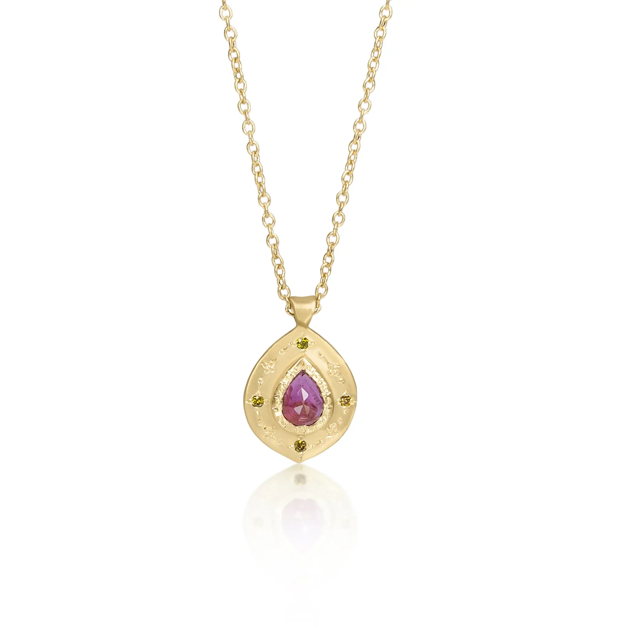 Ruby Drops of Happiness Pendant