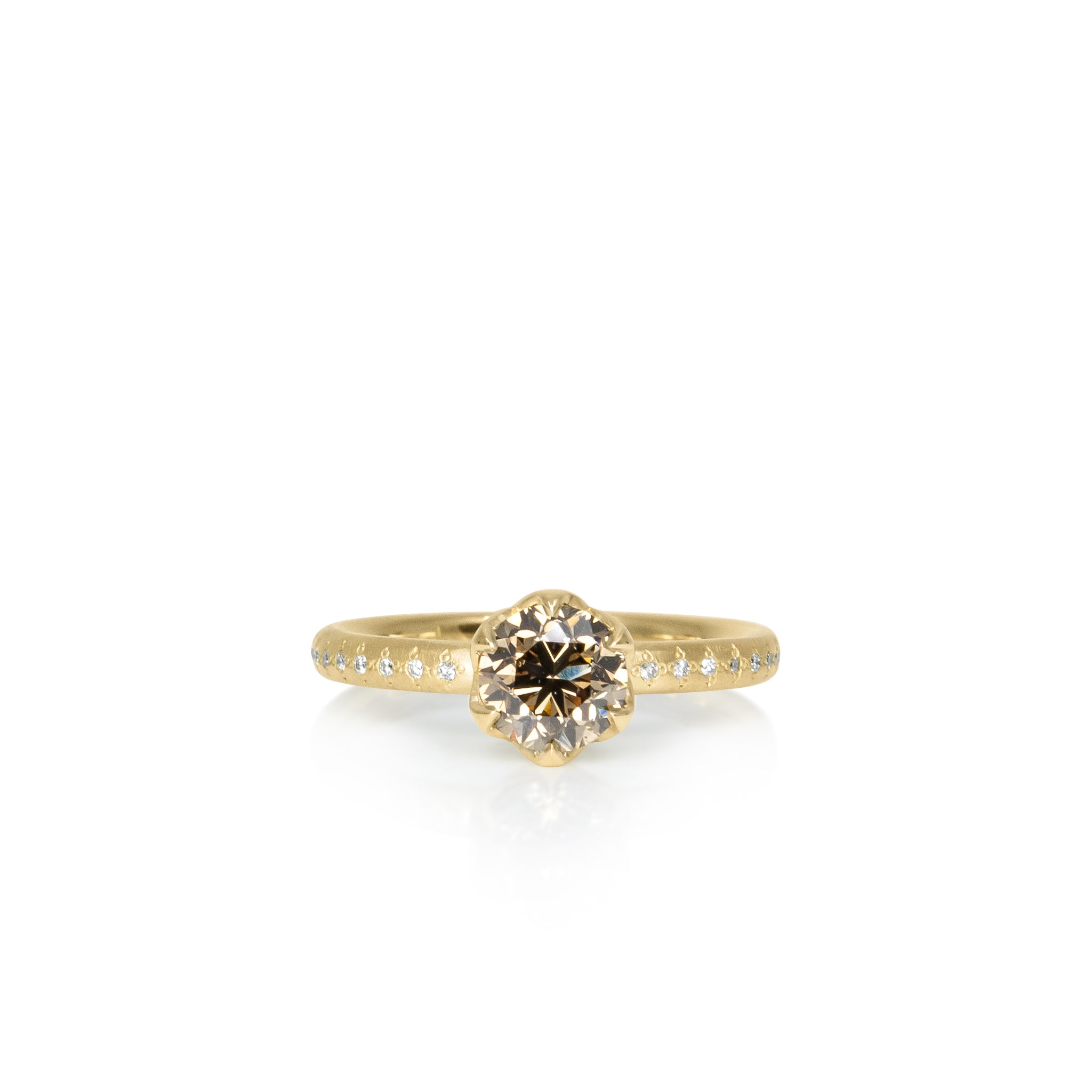 Chocolate Diamond Honeycomb Ring
