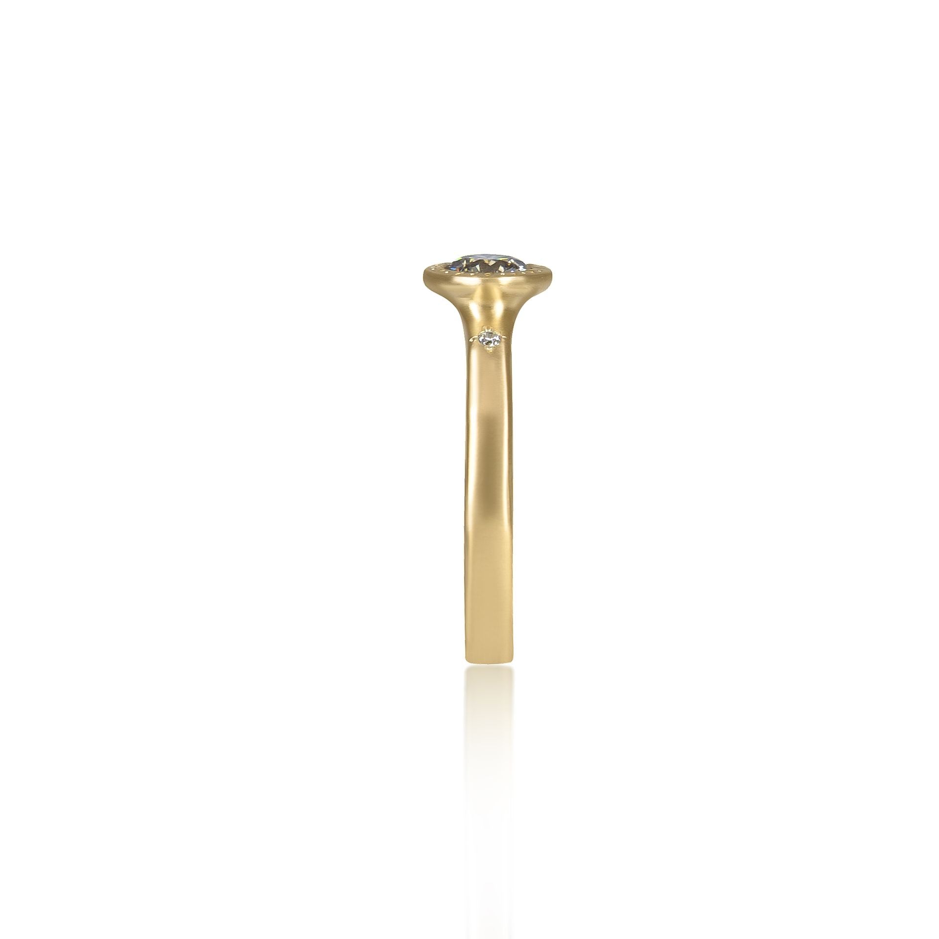 Champagne Etched Bezel Ring - 0.47ct
