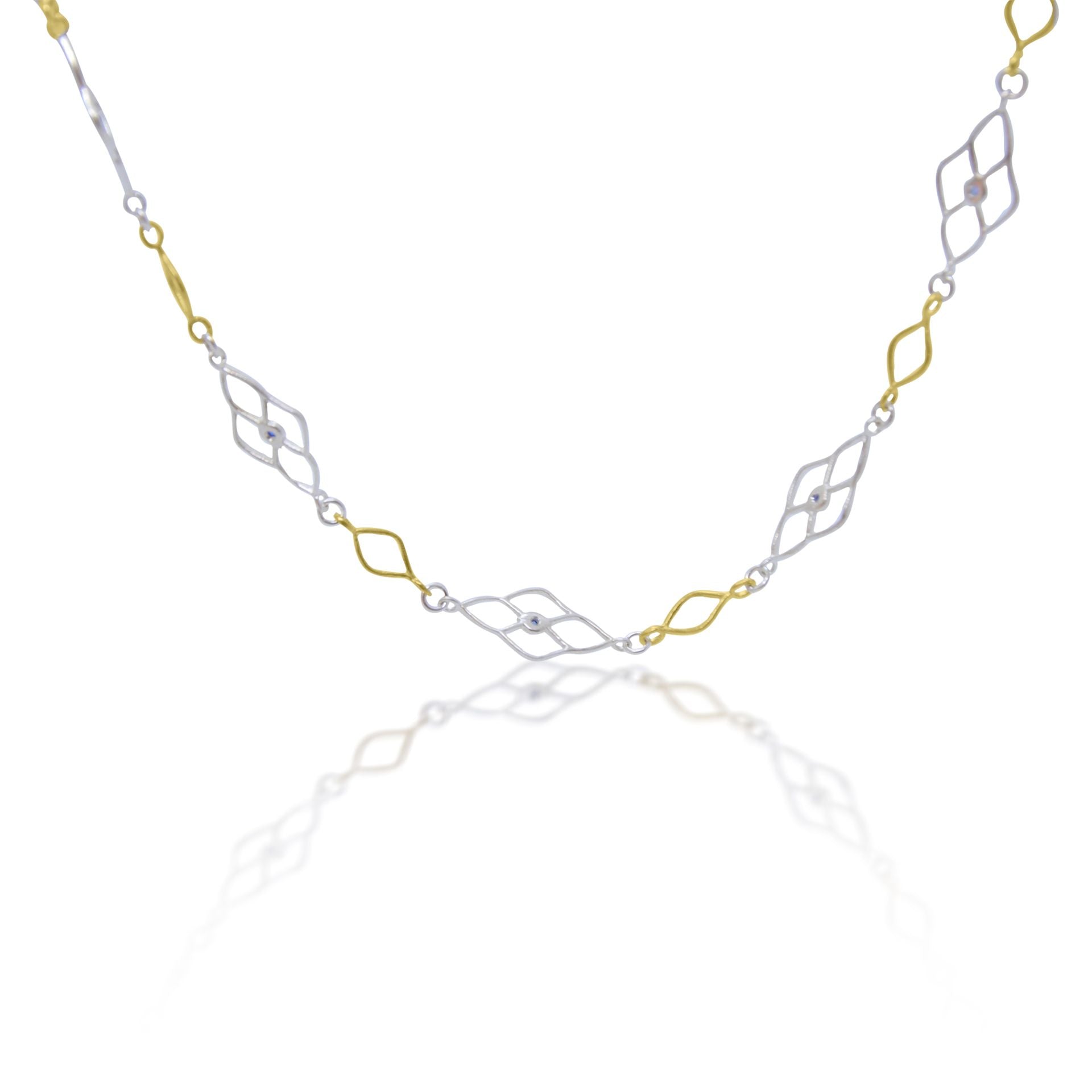 Two Tone Lace Necklace