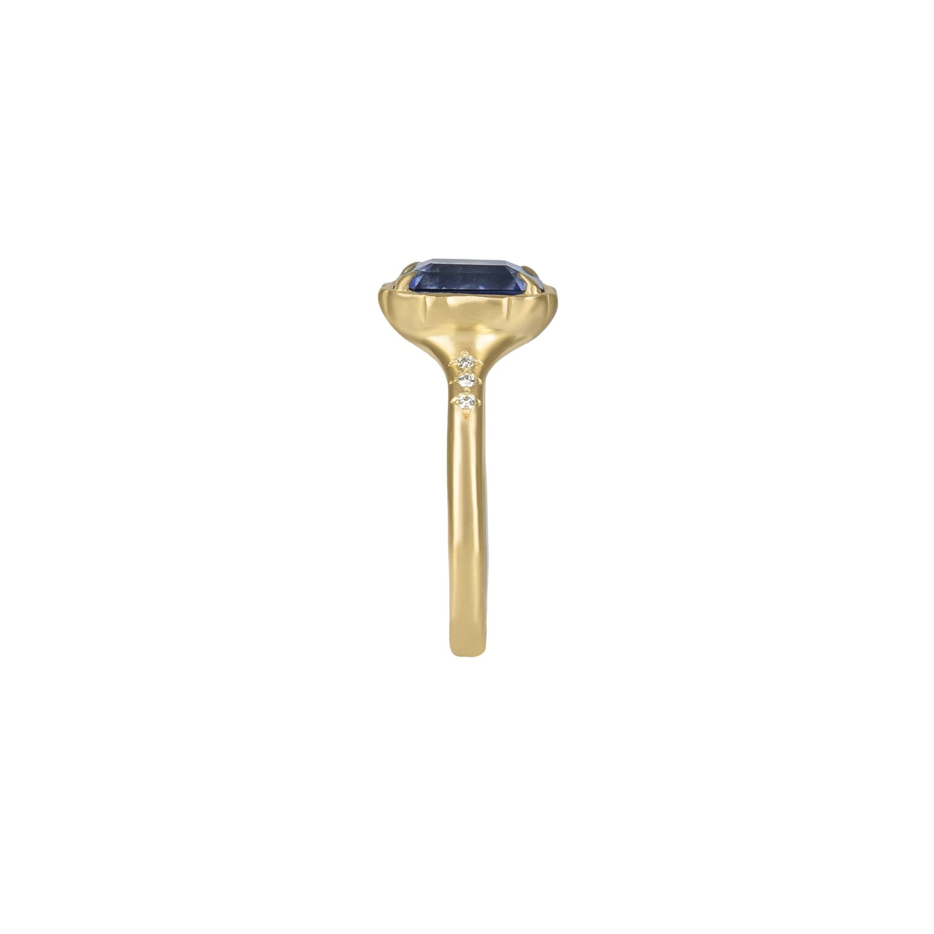 Step Cut Sapphire Stillwater Ring - 3.10ct