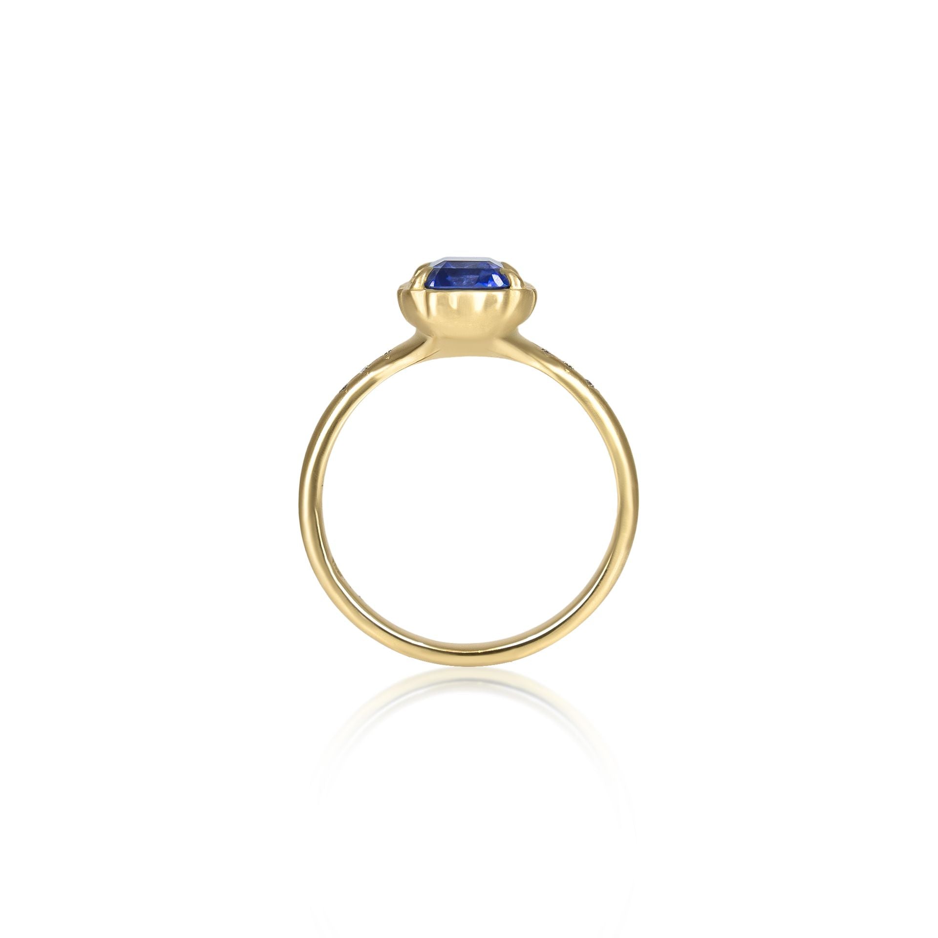 Step Cut Sapphire Stillwater Ring - 3.10ct