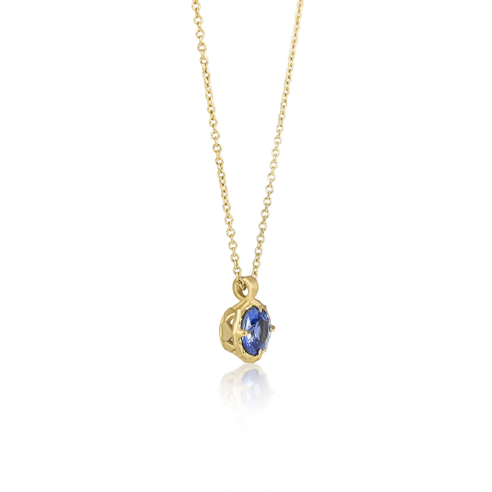 Sapphire Lotus Pendant