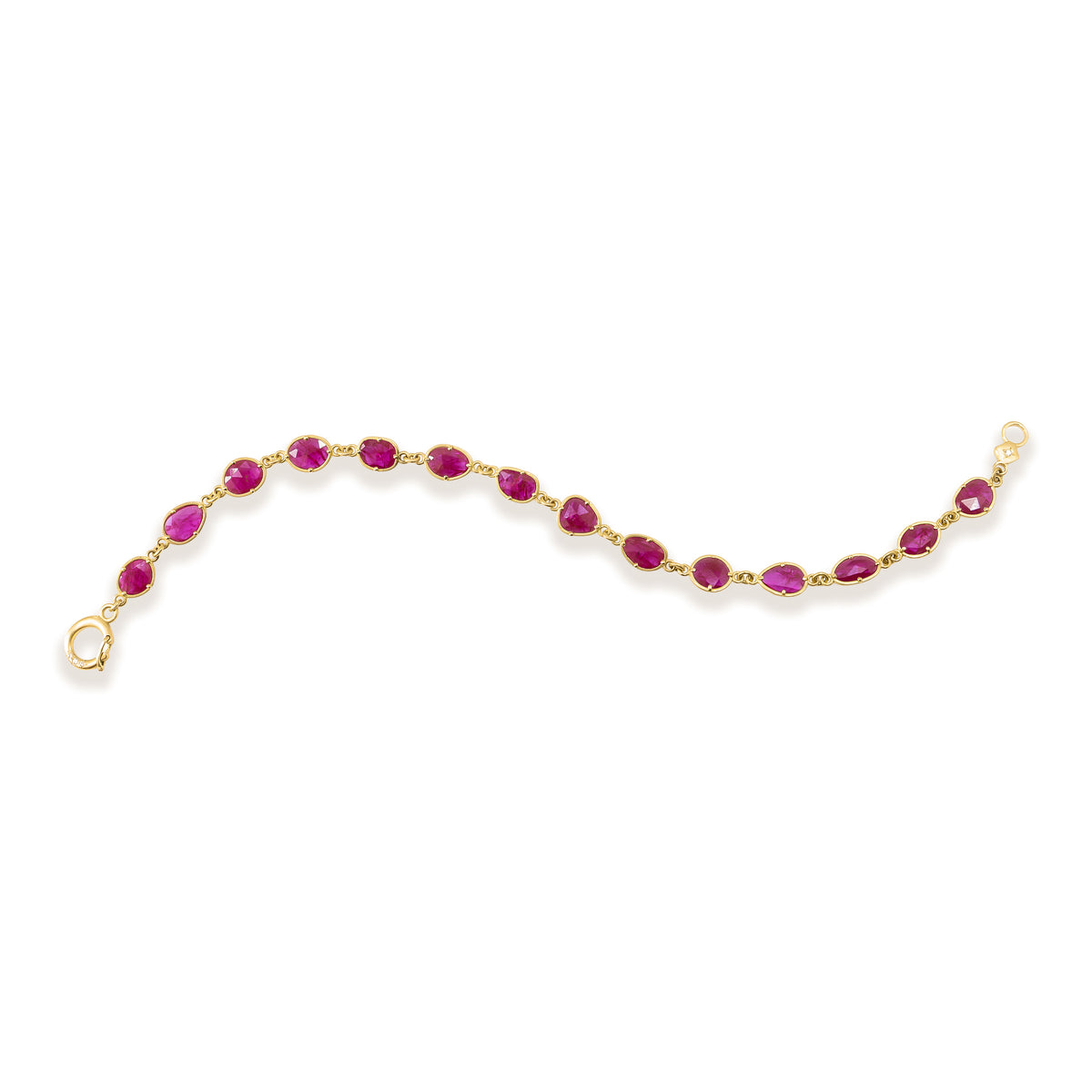 Rose Cut Ruby Bracelet