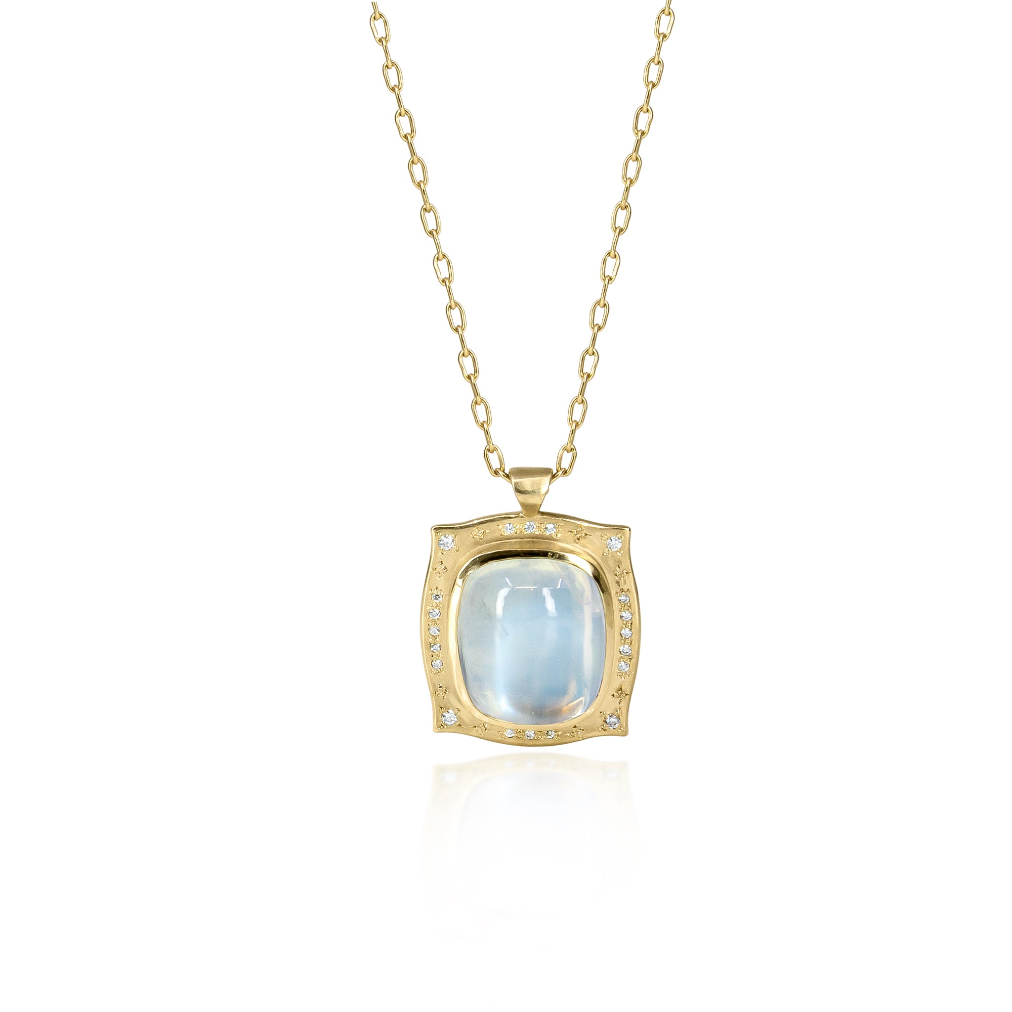 Rectangle Moonstone Pendant