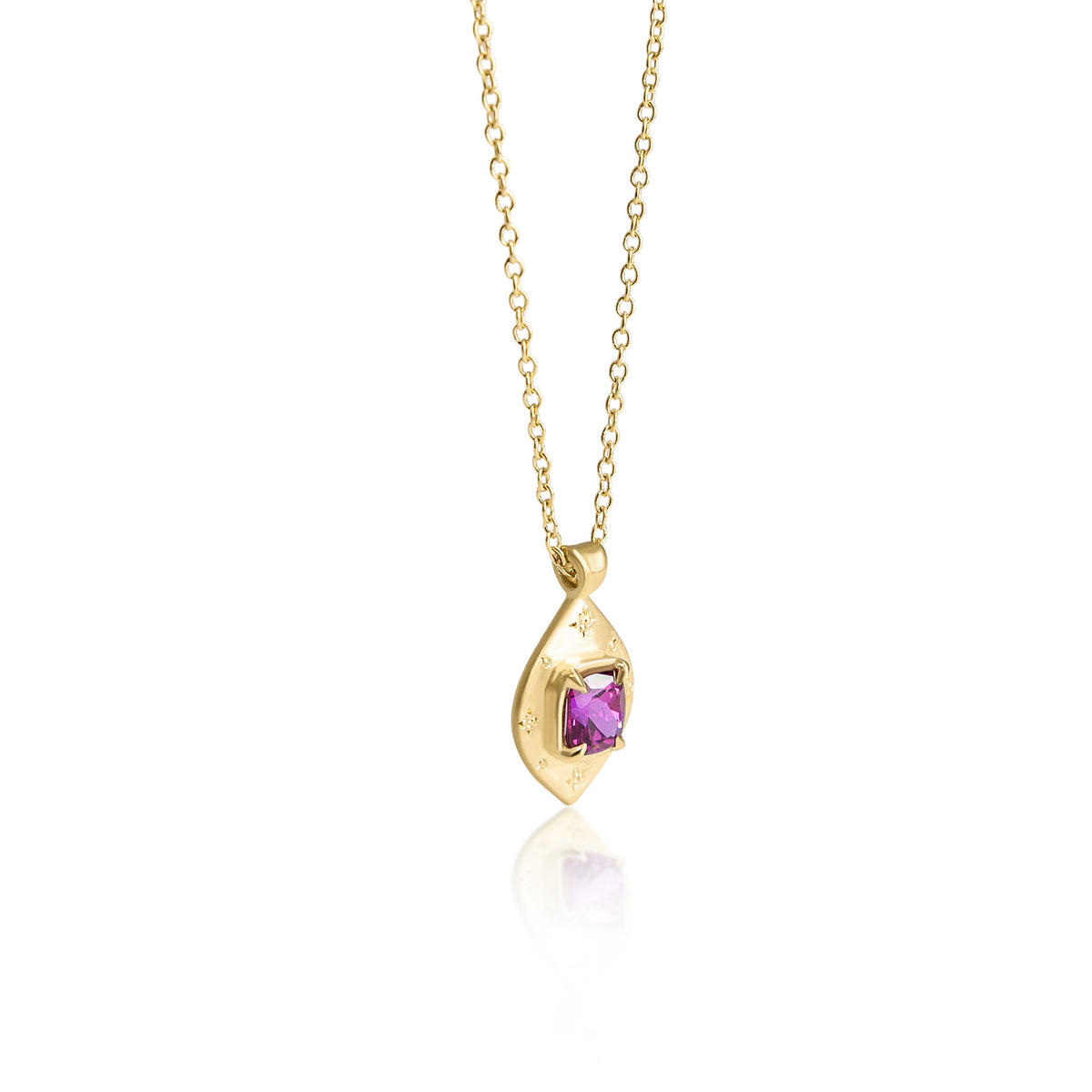 Pink Sapphire Drops of Happiness Pendant