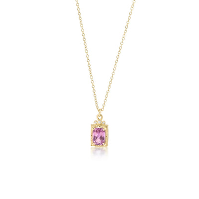 Luna Drop Pendant in Pink Sapphire