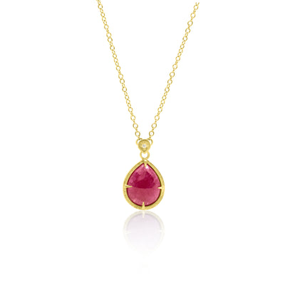 Ruby Drop Pendant