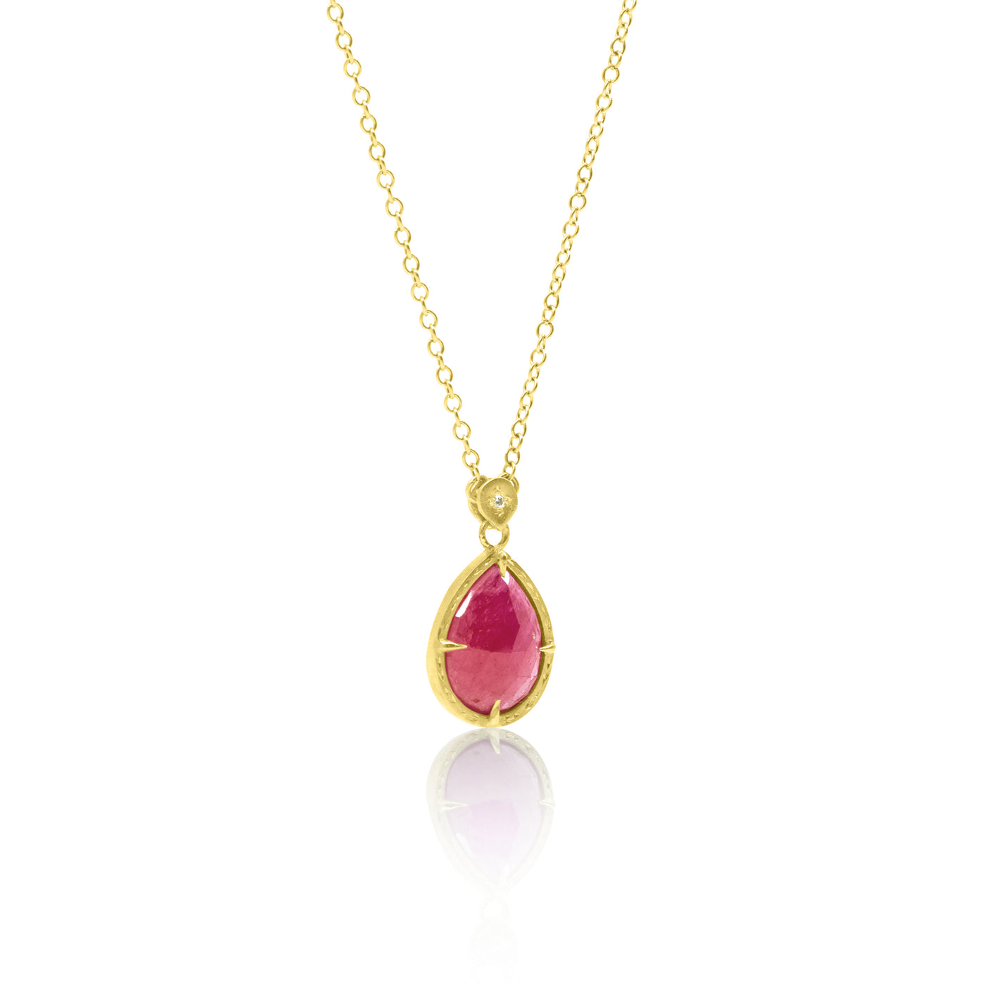 Ruby Drop Pendant