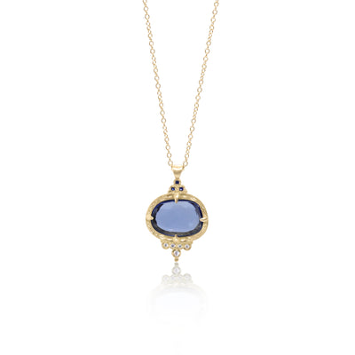 Sapphire Slice Pendant