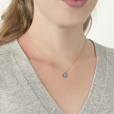 Sapphire Slice Pendant