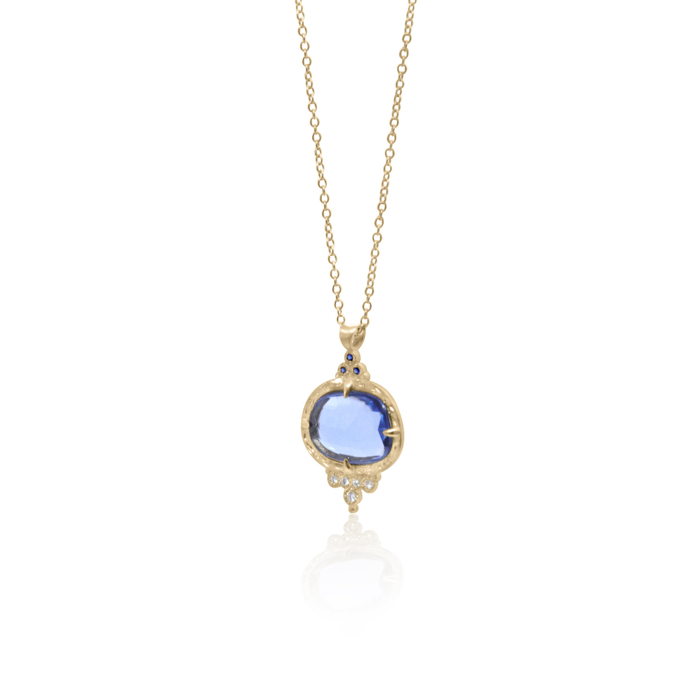 Sapphire Slice Pendant