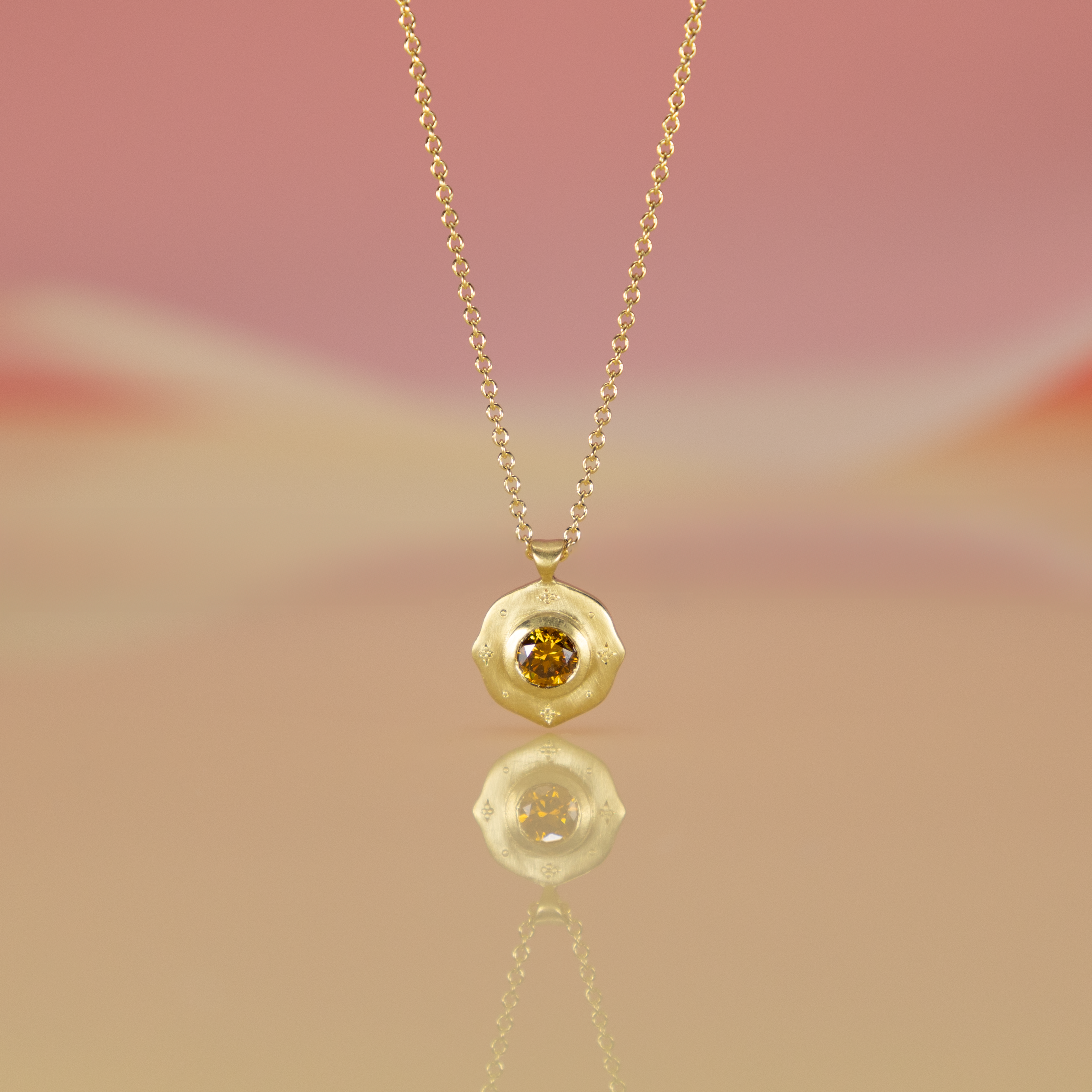 Yellow Diamond Drops of Happiness Pendant