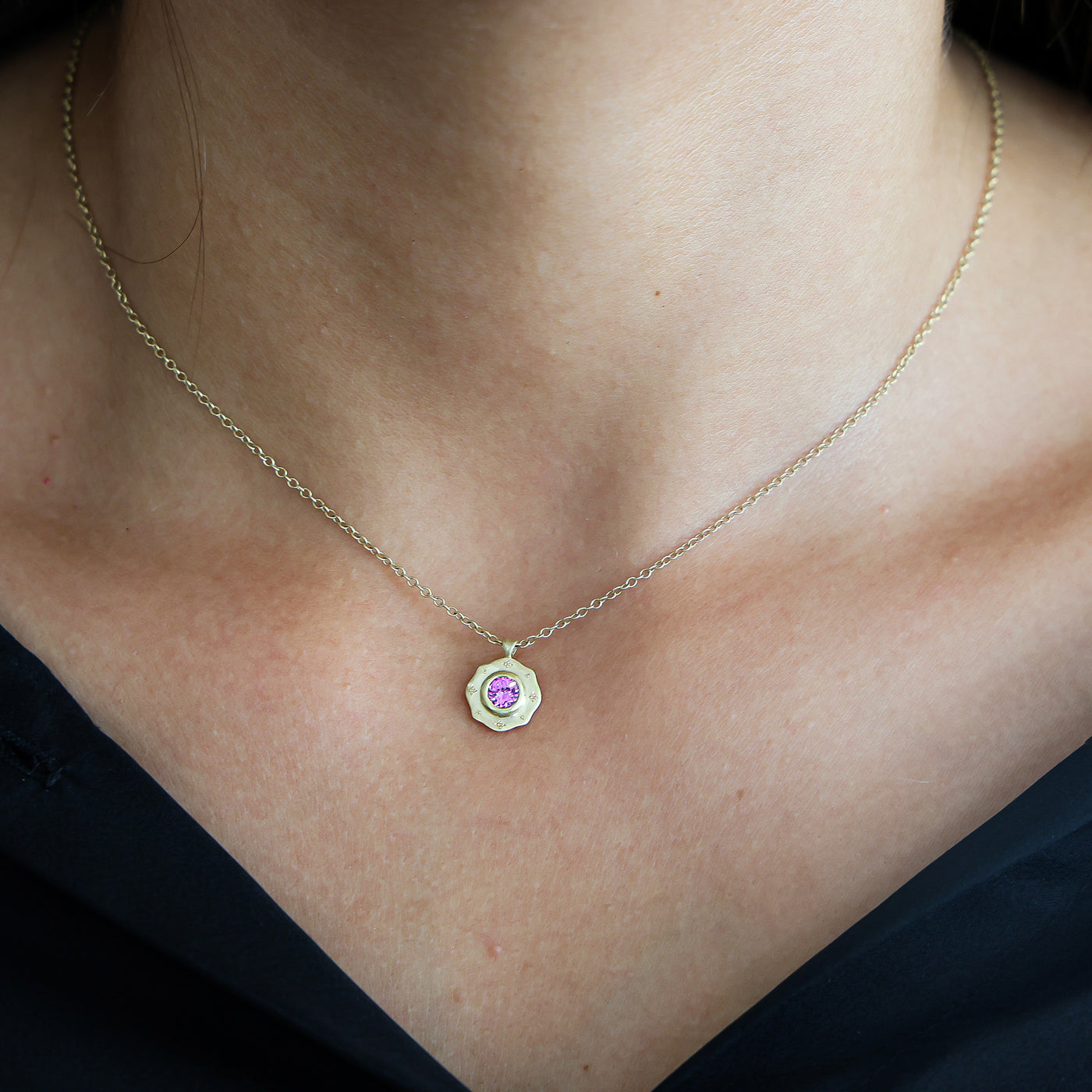 Drops of Happiness Pendant in Pink Sapphire