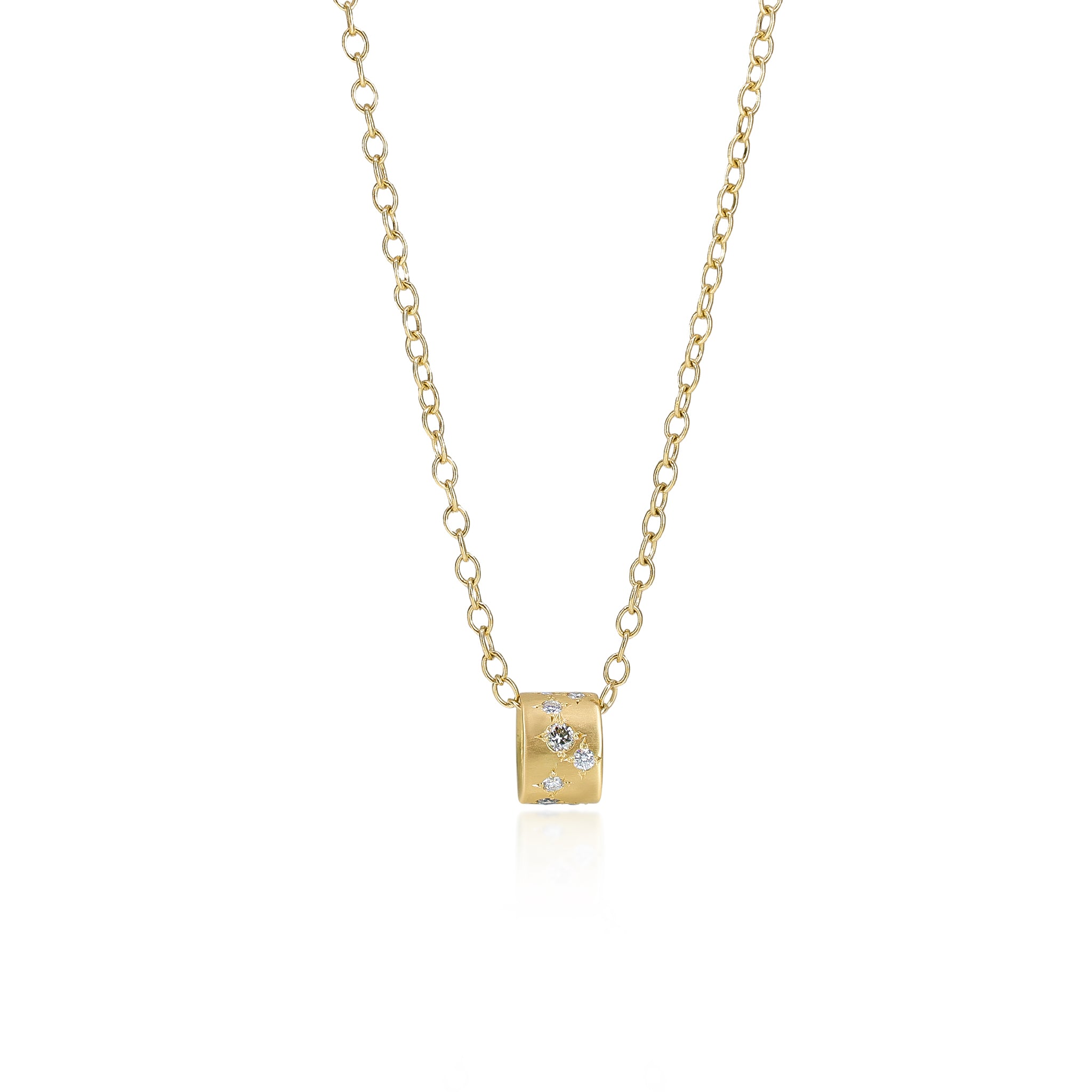 Champagne Diamond Carousel Charm Pendant
