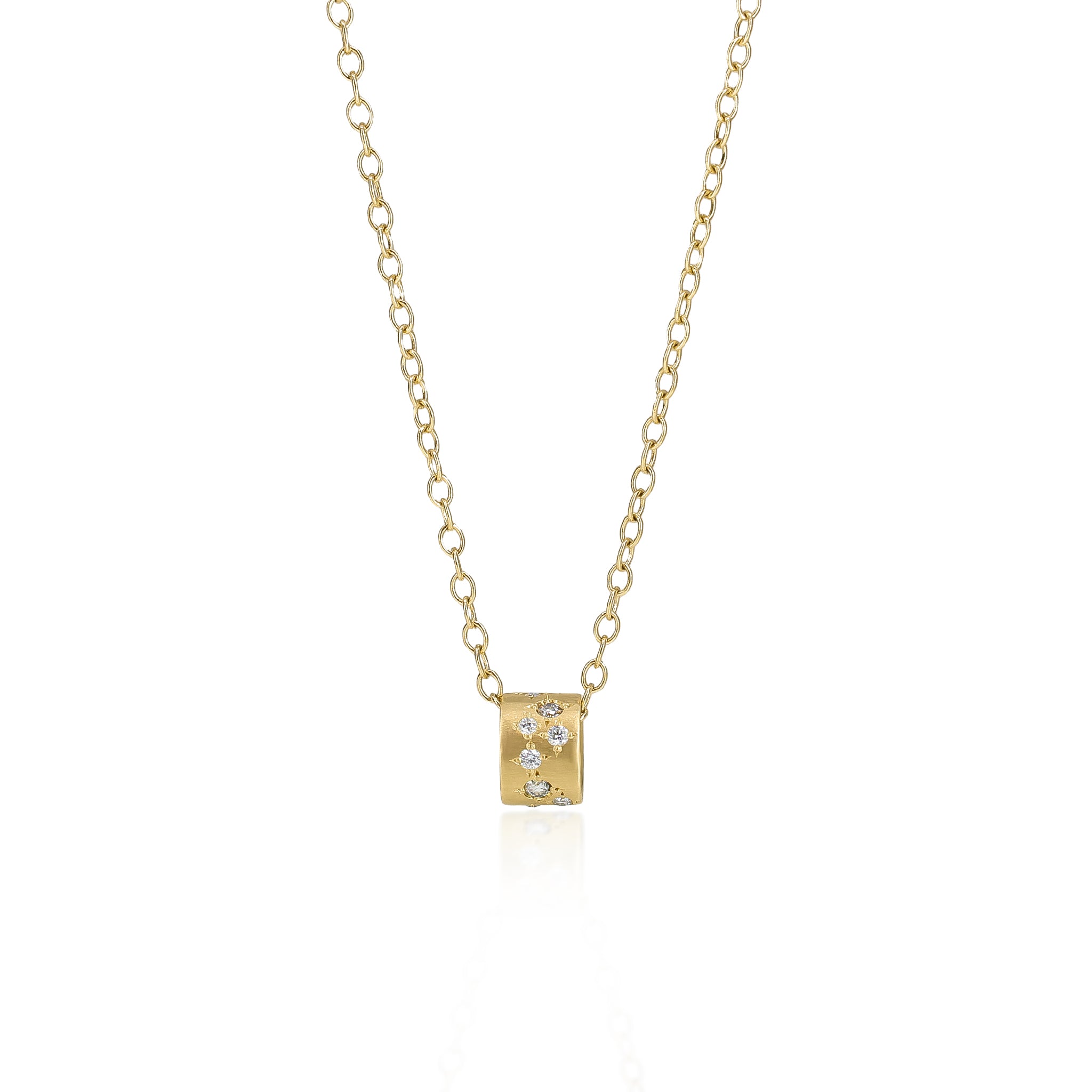 Champagne Diamond Carousel Charm Pendant