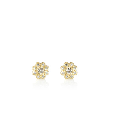 Gold Moonflower Studs