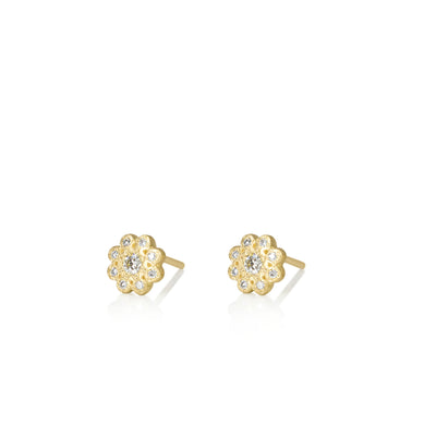 Gold Moonflower Studs