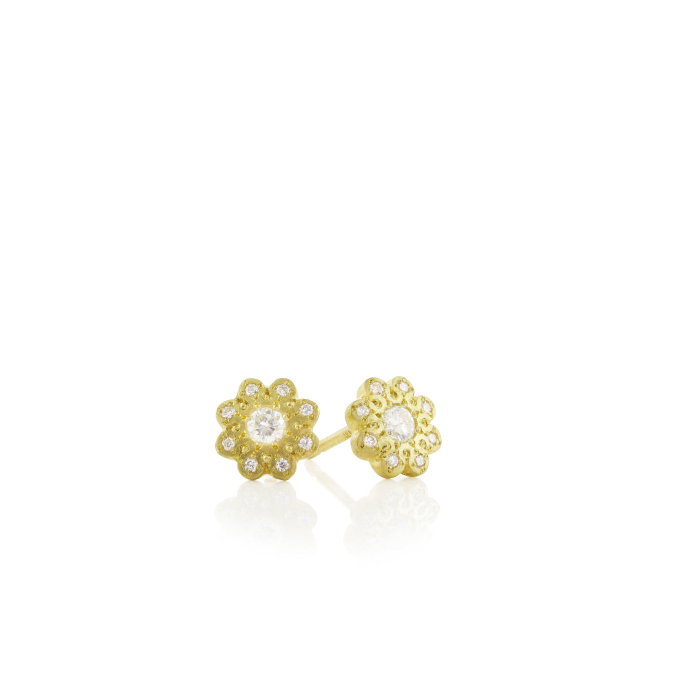 Gold Moonflower Studs