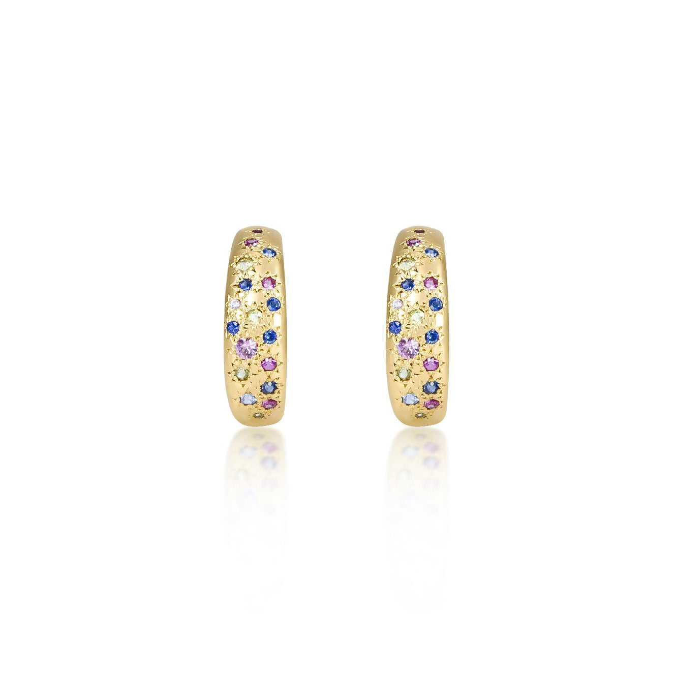 Multi-Sapphire Hoops