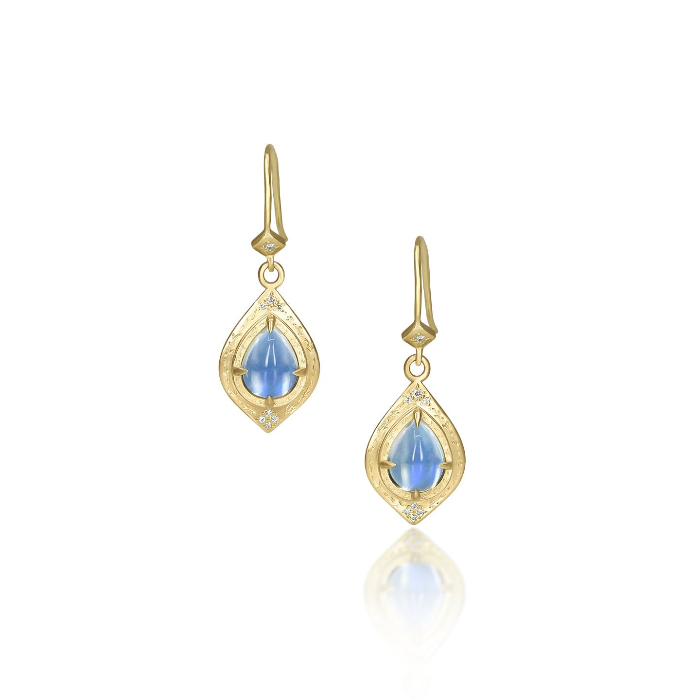 Pear Moonstone Earrings
