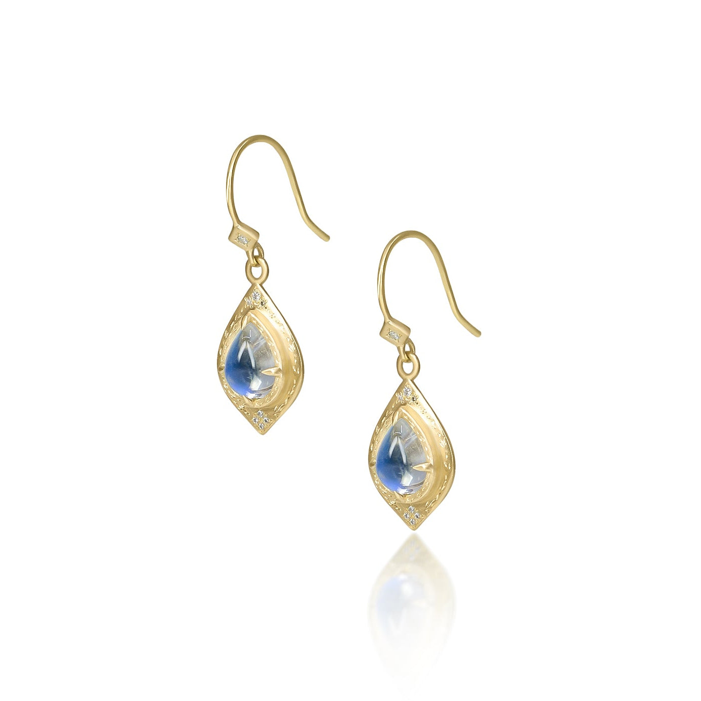 Pear Moonstone Earrings