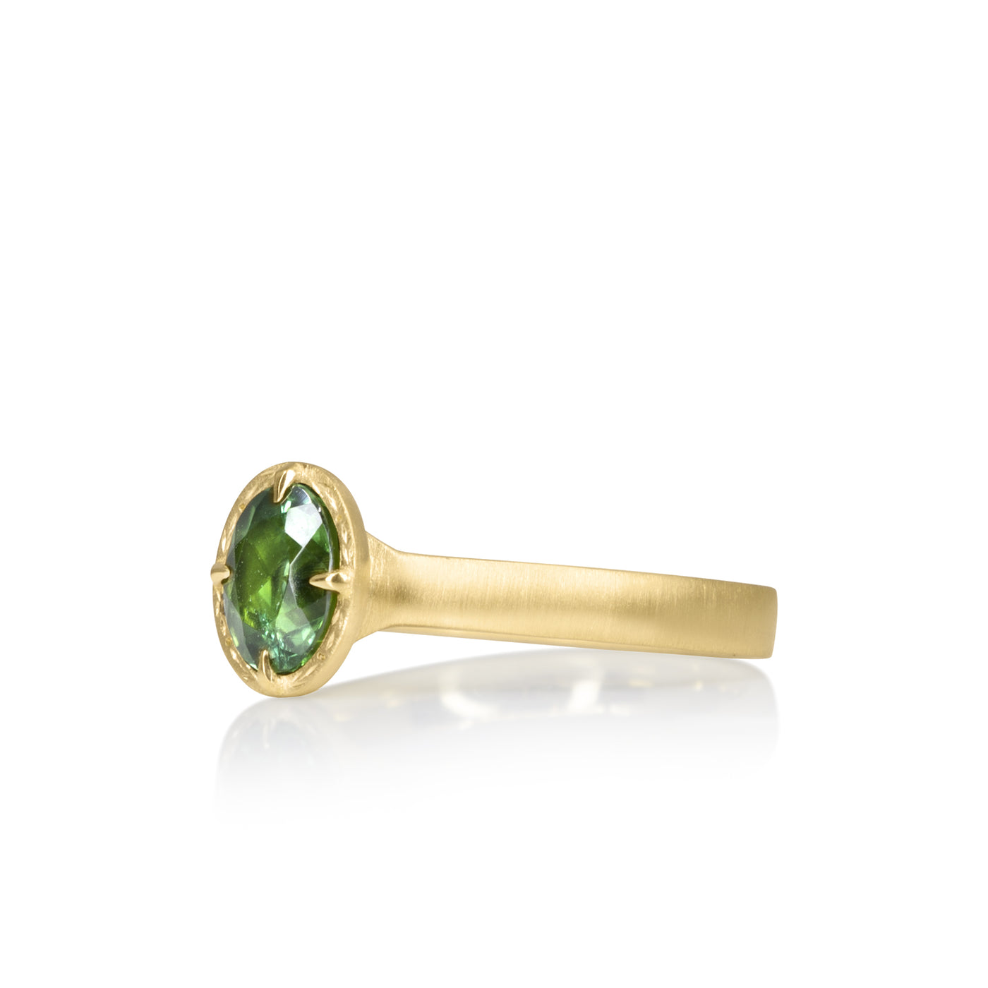 Green Tourmaline Stackable Ring