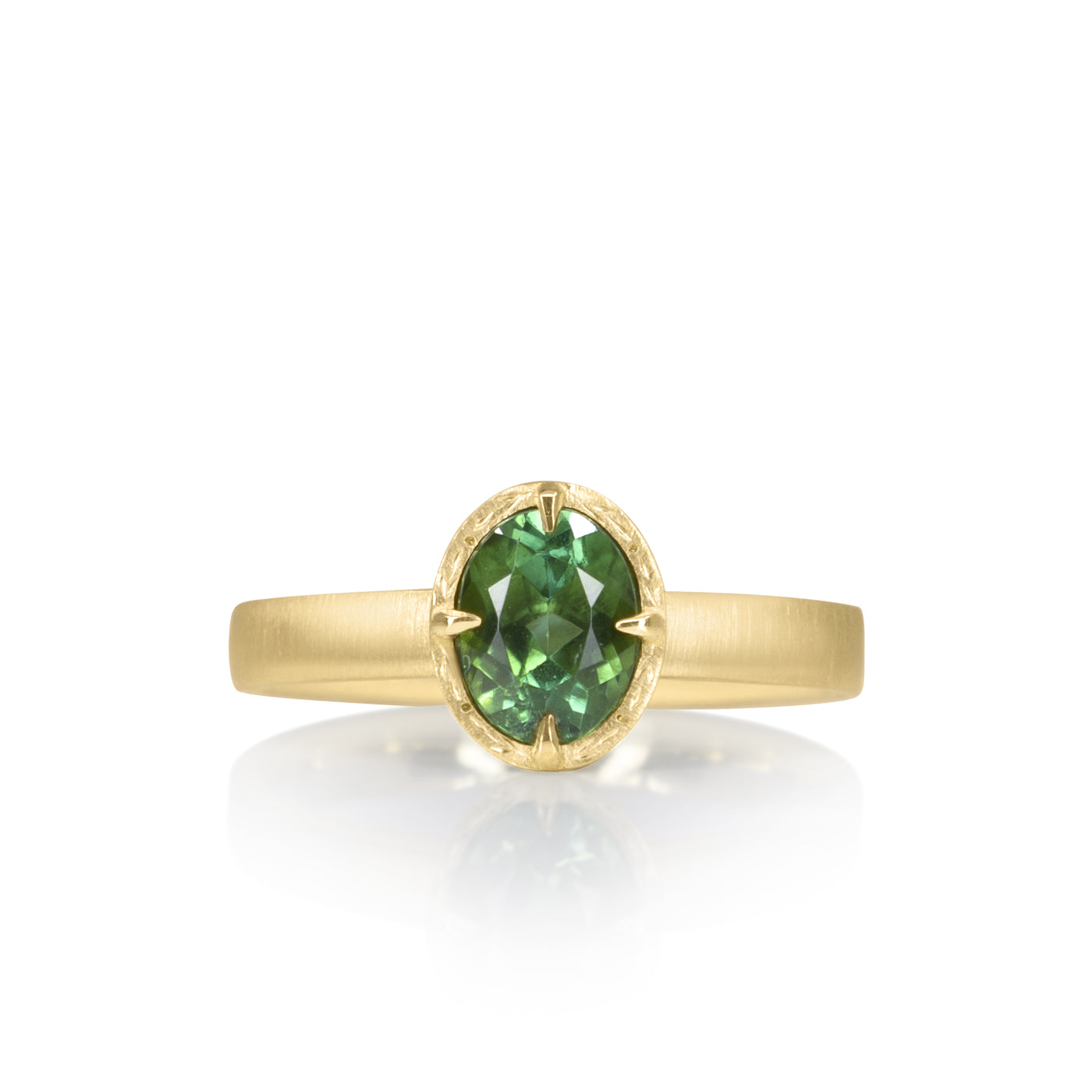 Green Tourmaline Stackable Ring