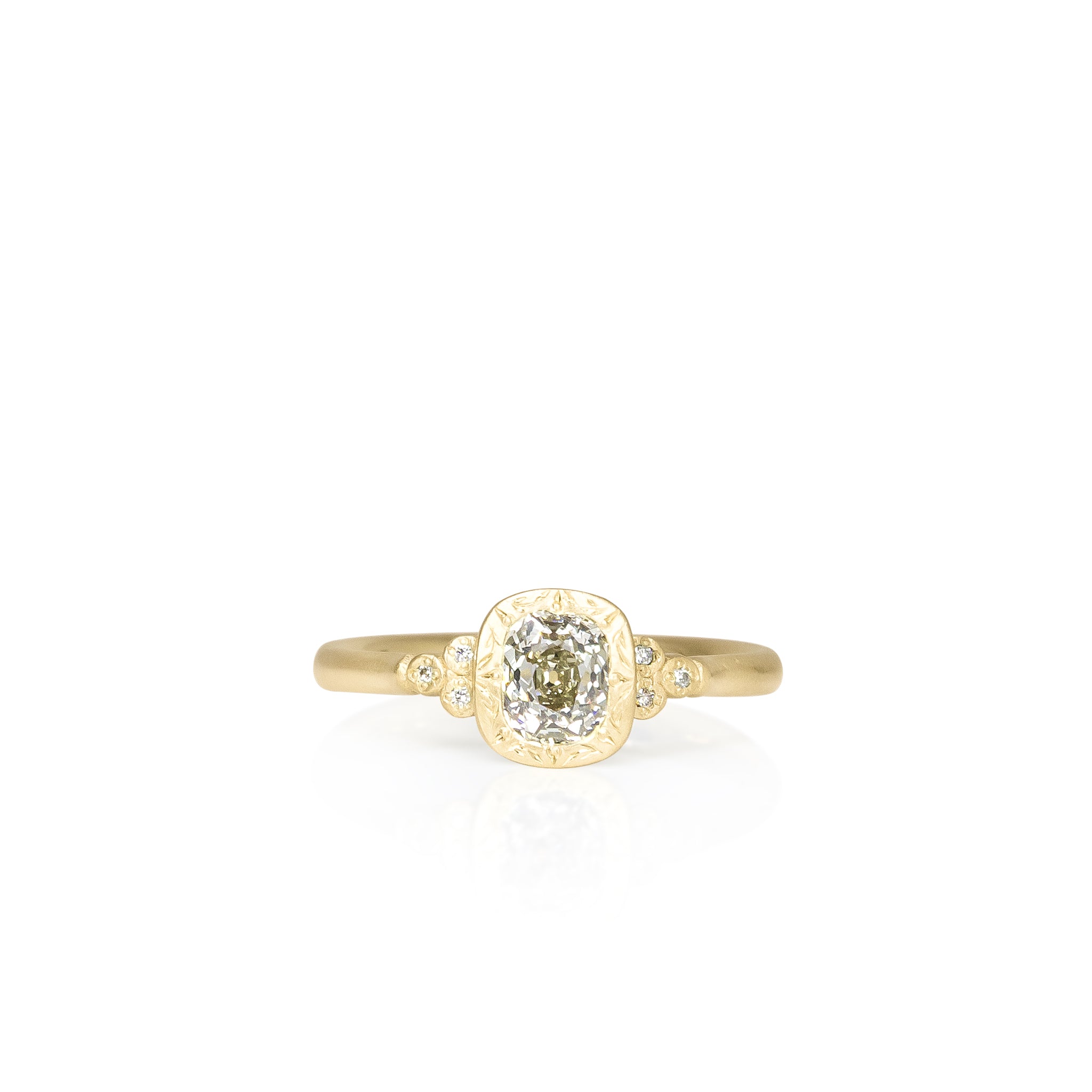 Old Mine Cut Luna Ring - .69ct